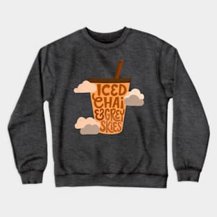 Iced Chai Grey Skies Crewneck Sweatshirt